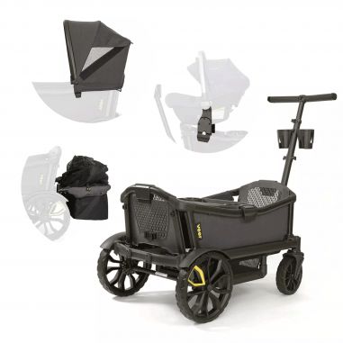 Pack Veer Cruiser Bébé Mobilité – Chariot + Adaptateur siège-auto + Canopy + Rangement