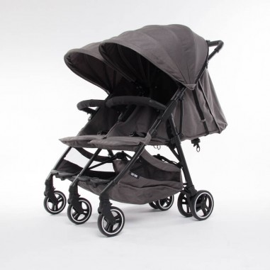 Nouvelle Poussette Double Compacte Kuki Twin Black Baby Monsters