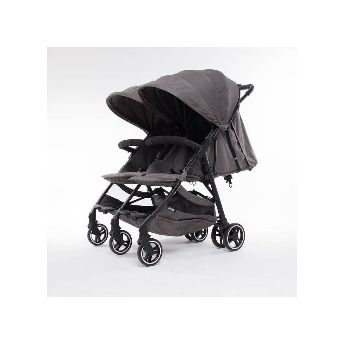 Nouvelle Poussette Double Compacte Kuki Twin Black Baby Monsters