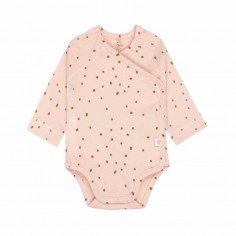 Body Manches Longues Pointillés Rose Poudré Lässig