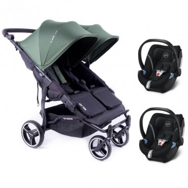 Pack Poussette Double Easy Twin 3S Light Châssis Black Baby Monsters + Coques Aton 5 Cybex Baby Monsters - 14