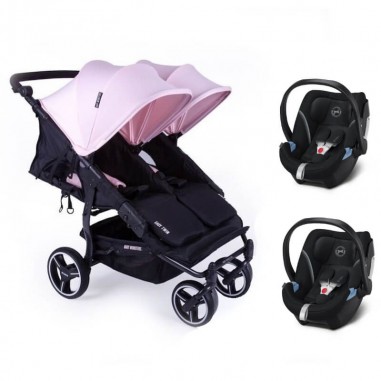 Pack Poussette Double Easy Twin 3S Light Châssis Black Baby Monsters + Coques Aton 5 Cybex Baby Monsters - 37