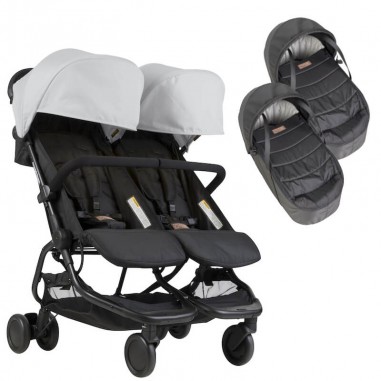 Pack Poussette Double Nano Duo + 2 Nacelles Cocoon Mountain Buggy Mountain Buggy - 1
