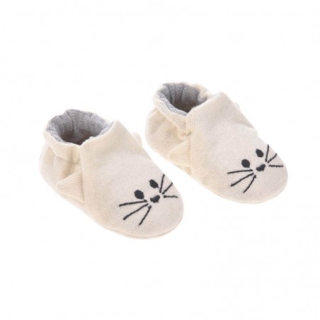 Chaussons Bébé en Coton Bio Little Chums Chat Lässig