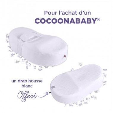 RED CASTLE Couffin Cocoonababy® drap Fleur de coton® blanc