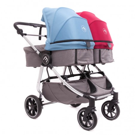 Pack Trio Easy Twin 4 Silver + 2 Nacelles Rigides Baby Monsters + 2 Coques Aton 5 Cybex Baby Monsters - 108