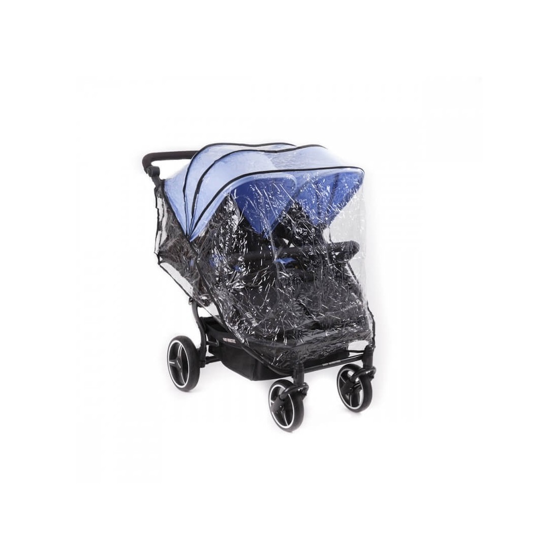 Habillage de pluie transparent pour poussette double TEX BABY