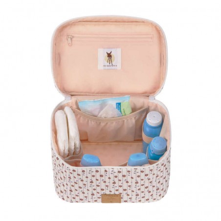 Trousse de Toilette Vanity Nomade pour Bébé Fleurs Blanc Lässig